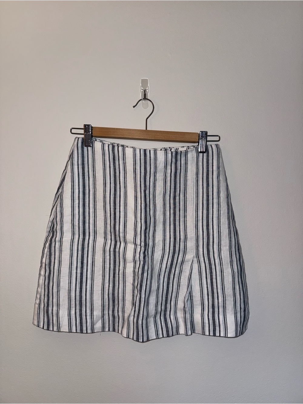 Madewell Vertical Stripe A-Line Skirt - White & Black